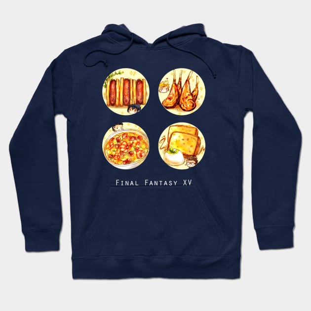 Final Fantasy XV The Boys' Favorite Foods Hoodie by candypiggy